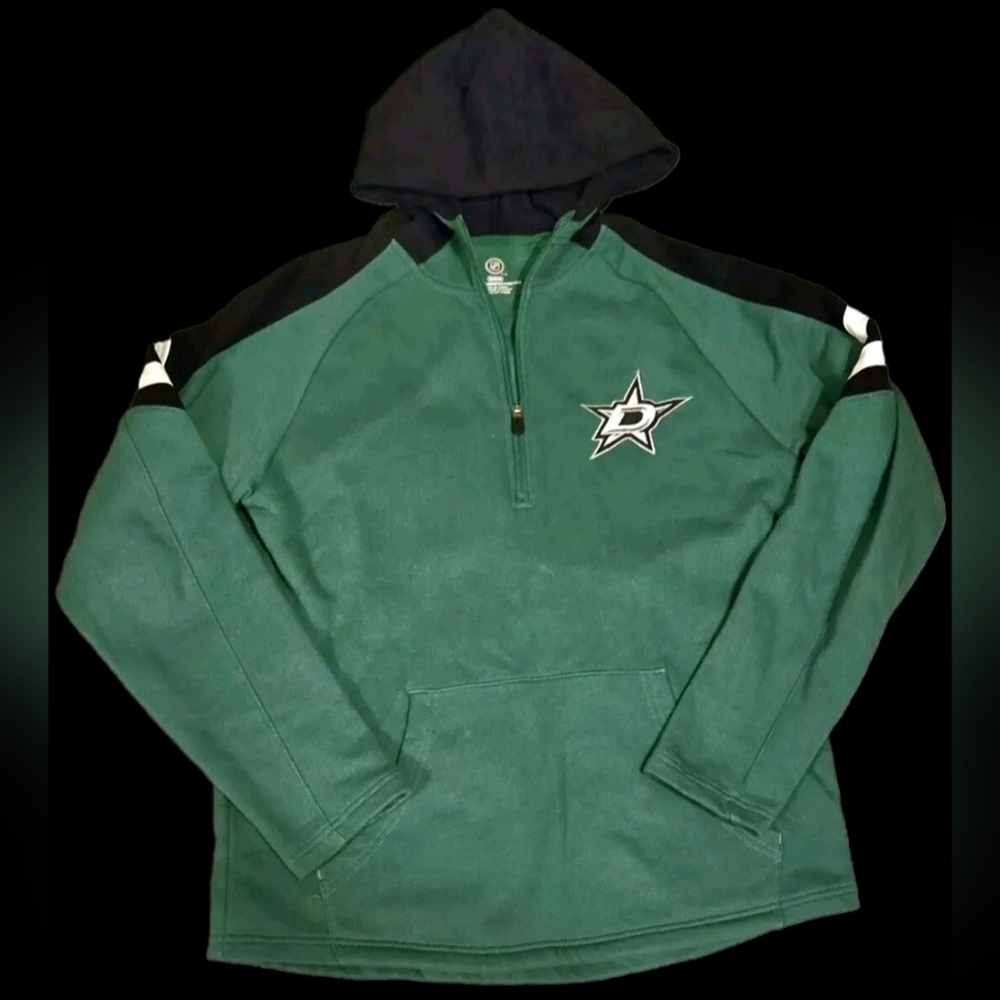 NHL Dallas Stars Embroidered Logo Quarter Zip Pullover Hoodie